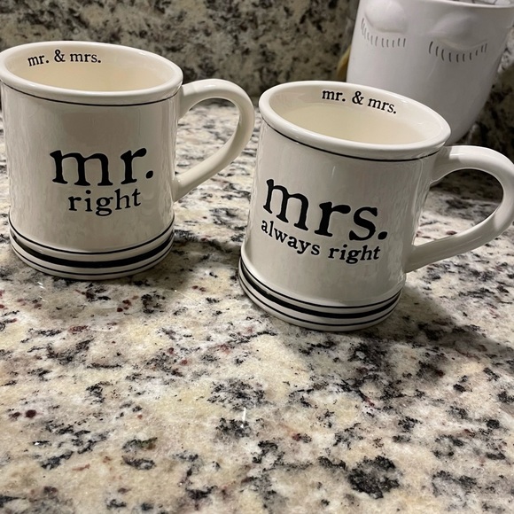 MUD PIE Mr. & Mrs. Coffee Mug Set - Picture 2 of 15